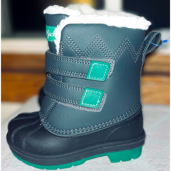 🔥 NEW 🔥Cat & Jack Waterproof Boots (Dark Gray/Denver), Size 6C - $22 - Picture 6 of 10